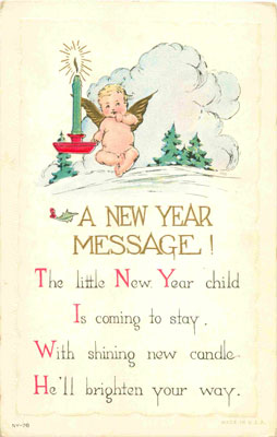 New Years Day Vintage Postcard 032