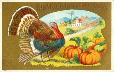 Thanksgiving Day vintage postcards